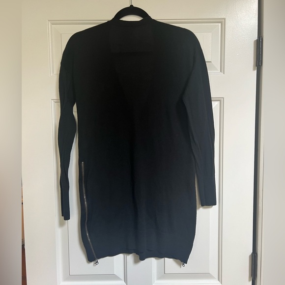Halogen Black Cardigan Sweater Zip Up Sides - Medium - Picture 3 of 6